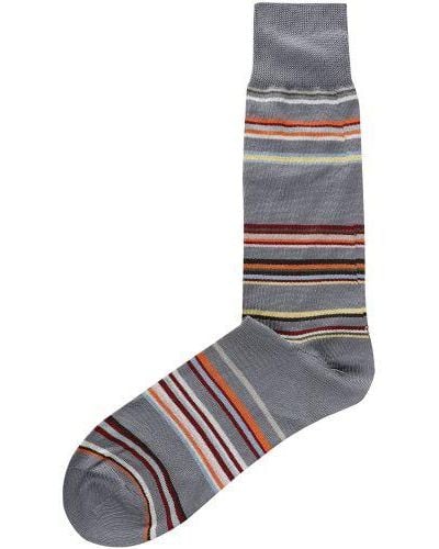 Paul Smith Flavio Stripe Socks - Grey