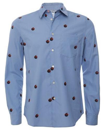 Paul Smith Tailored Fit Tomato Shirt - Blue