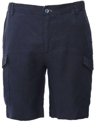 Sseinse Linen Cargo Shorts - Blue