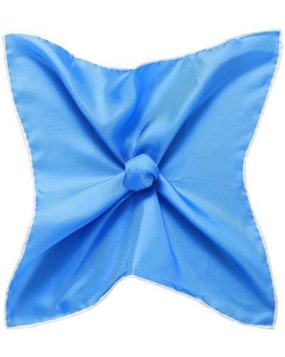 Amanda Christensen Silk Twill Pocket Square - Blue