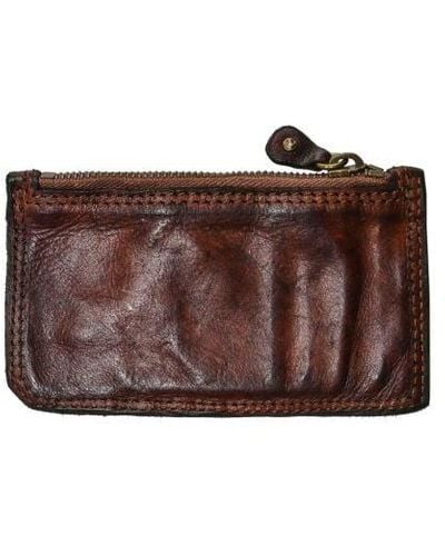 Campomaggi Leather Zip Card Holder - Brown