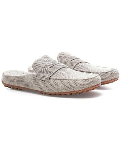 Swims Lux Slide Knit Loafers - White
