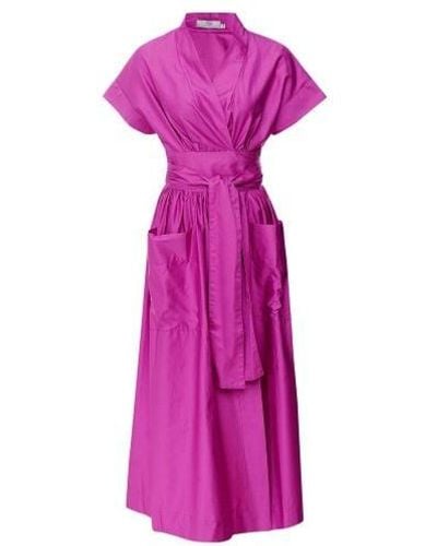Devotion Twins Gimena Long Wrap Dress - Purple