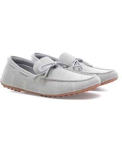 Swims Braided Lace Knit Loafers - White