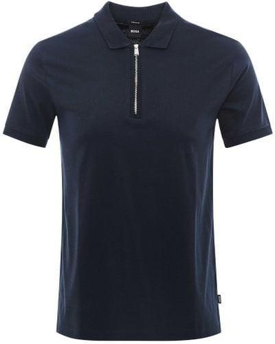 BOSS Mercerised Polston 11 Polo Shirt - Blue