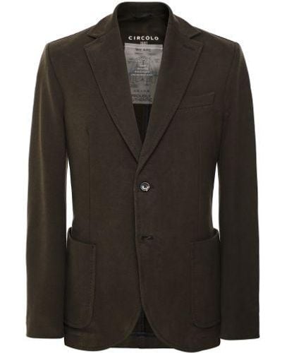 Circolo 1901 Slim Fit Fleece Blazer - Black