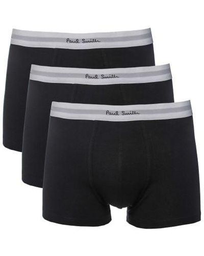 Paul Smith White Band Boxer Briefs 3 Pack - Black