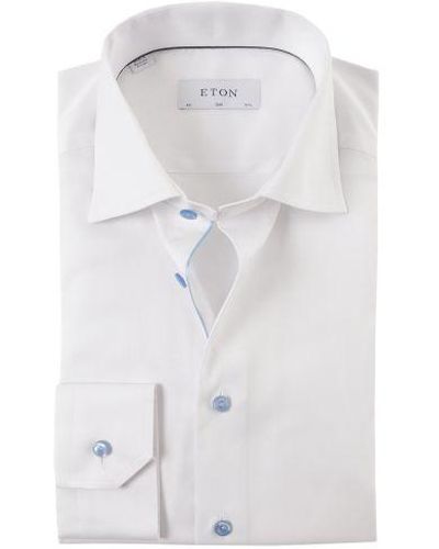 Eton Slim Fit Signature Twill Shirt - White