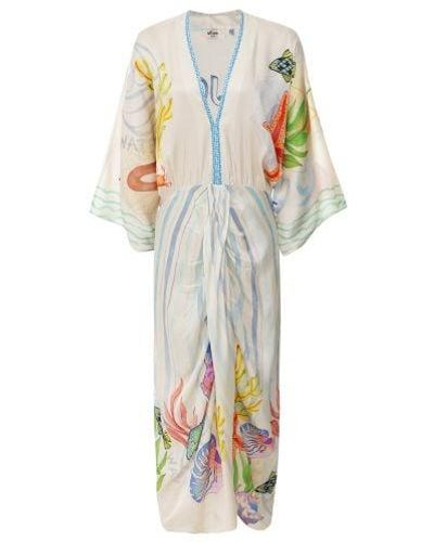 ME 369 Sophia Kimono Dress - White