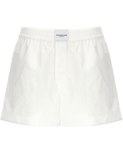 T By Alexander Wang Shorts "Classic Boxer" - Weiß