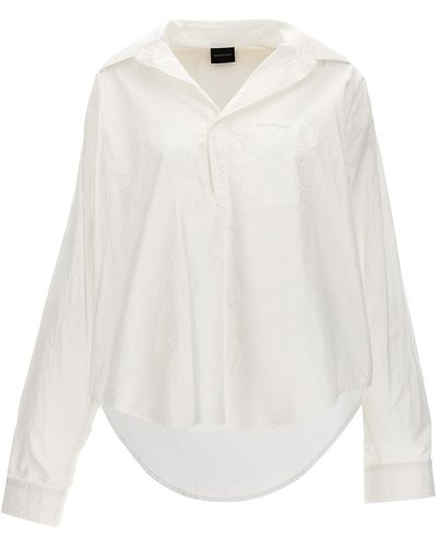 Balenciaga Crumpled Effect Shirt - White