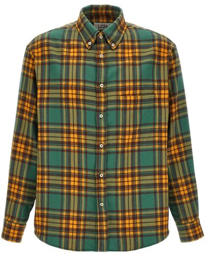 LC23 'check Flannel' Shirt - Green