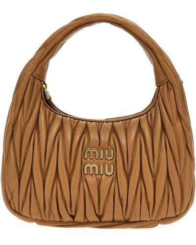 Miu Miu 'hobo Wander' Handbag - Brown