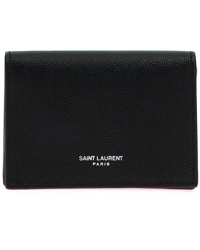 Saint Laurent Business Card Holder 'paris' - Black