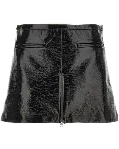 Courreges 'heritage Viny Mini' Skirt - Black