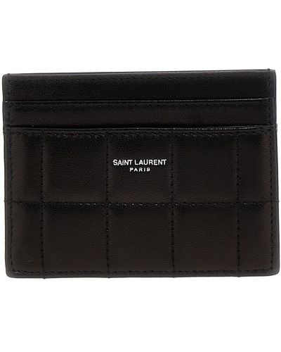 Saint Laurent Quilted Card Holder - Black