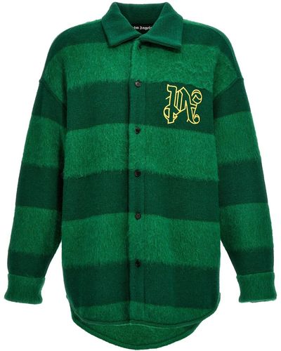 Palm Angels 'rugby' Overshirt - Green