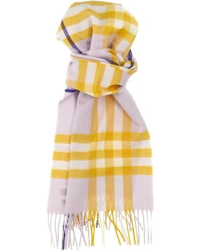 Burberry Check Scarf - Yellow