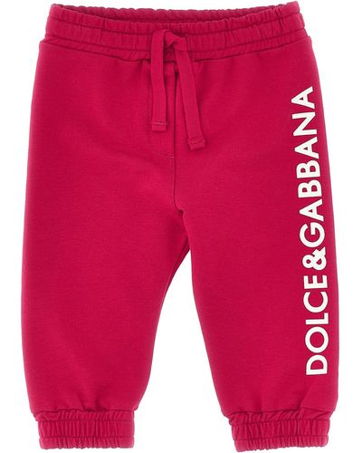 Dolce & Gabbana Logo Print Joggers - Red