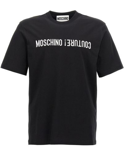 Moschino Logo Embroidery T-Shirt - Schwarz