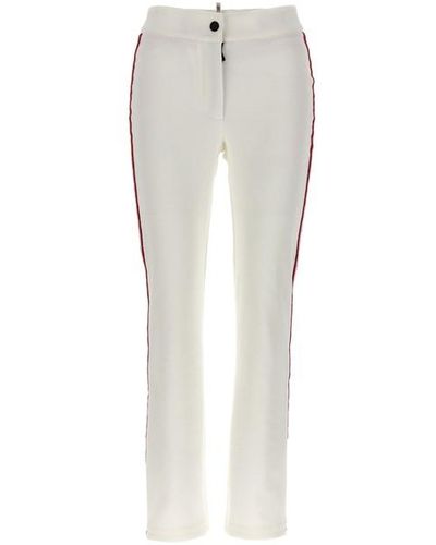 3 MONCLER GRENOBLE Pantalone ricamo laterale - Bianco