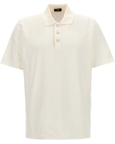 Fendi Jacquard Polo Shirt - White