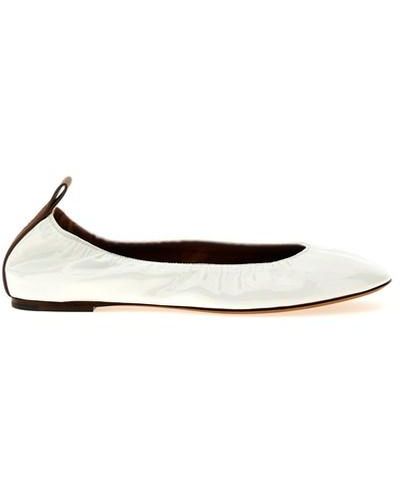 Lanvin Nappa Ballet Flats - White