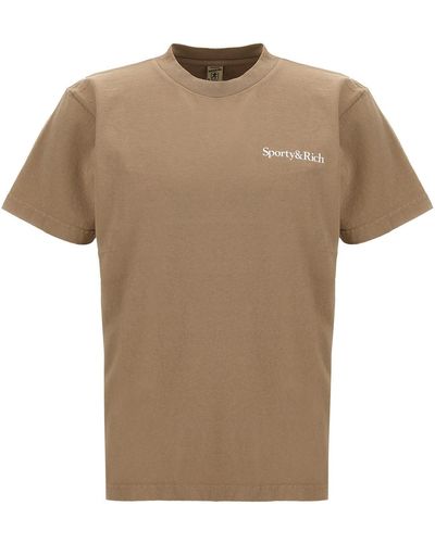 Sporty & Rich 'drink More Water' T-shirt - Brown