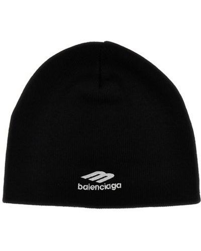 Balenciaga 3B Sports Icon Skiwear Beanie Hat - Black