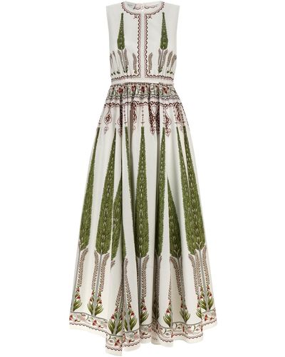 Giambattista Valli Long Floral Dress - White