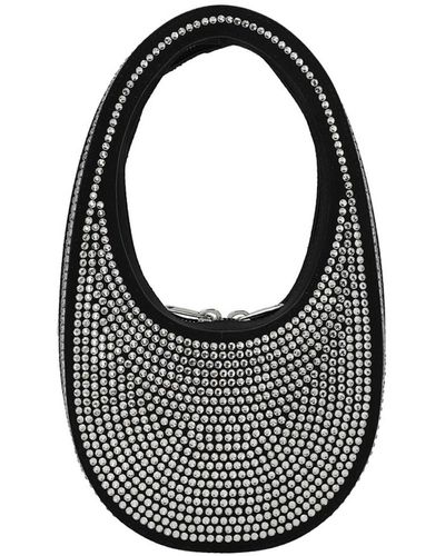 Coperni Handtasche "Crystal-Embellished Mini Swipe Bag" - Schwarz