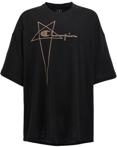 Rick Owens X Champion 'tommy T' T-shirt - Black