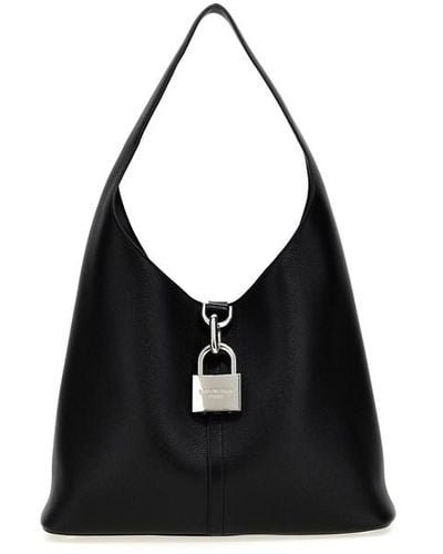 Balenciaga 'hobo North-south Locker' Midi Shoulder Bag - Black