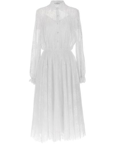 Ermanno Scervino Lace Long Dress Abiti Bianco