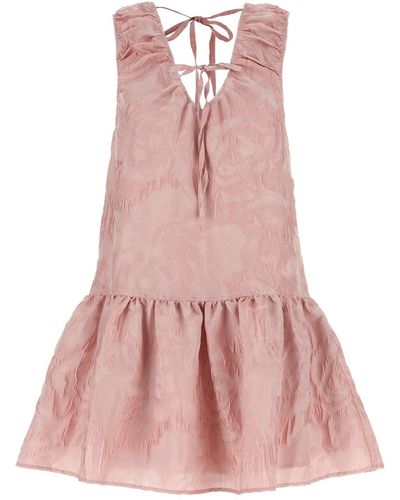 Ganni Kleid Mit Cloqué-Textur - Pink