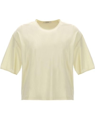Lemaire T-Shirt Aus Merzerisierter Baumwolle - Weiß