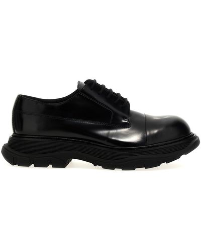 Alexander McQueen Leather Lace-up Shoes - Black