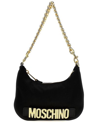 Moschino Handtasche Mit Logo - Schwarz