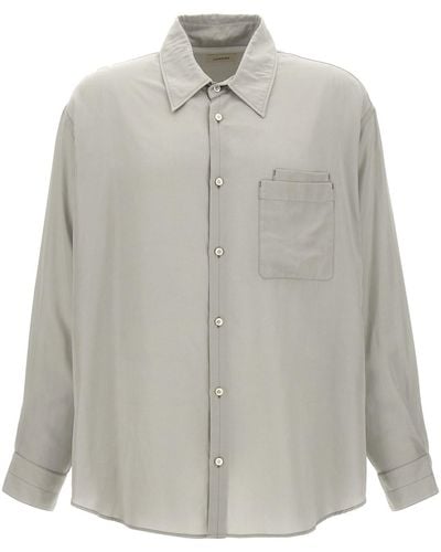 Lemaire 'double Pocket' Shirt - Grey