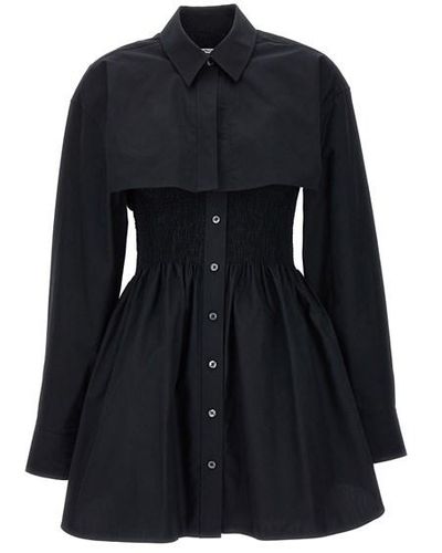 T By Alexander Wang 'smocked Mini' Dress - Black