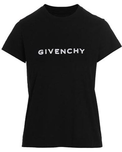 Givenchy T-shirt logo velluto - Nero