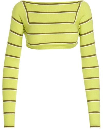 Emilio Pucci Cut-out Cropped Jumper - Yellow