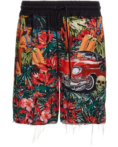 Mauna Kea 'hawaiian' Bermuda Shorts - Red