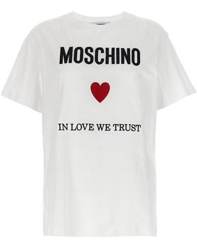 Moschino 'in Love We Trust' T-shirt - Gray