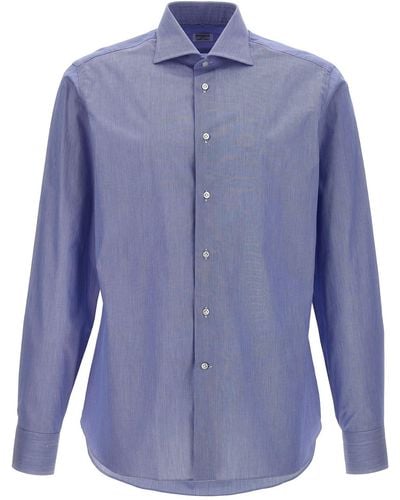 Borriello 'falso Unito' Cotton Shirt - Blue