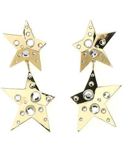 Area 'crystal Star Drop' Earrings - Metallic