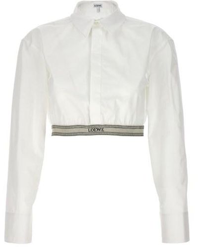 Loewe Camicia crop - Bianco