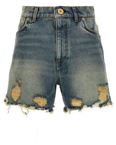Balmain Vintage Denim Shorts - Blue