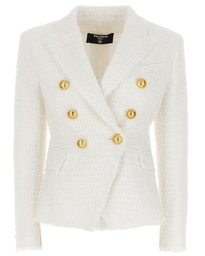 Kalksten Taknemmelig ser godt ud White Balmain Jackets for Women | Lyst