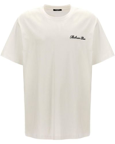Balmain T-Shirt " Signature" - Weiß